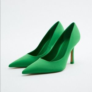 Green Zara heels